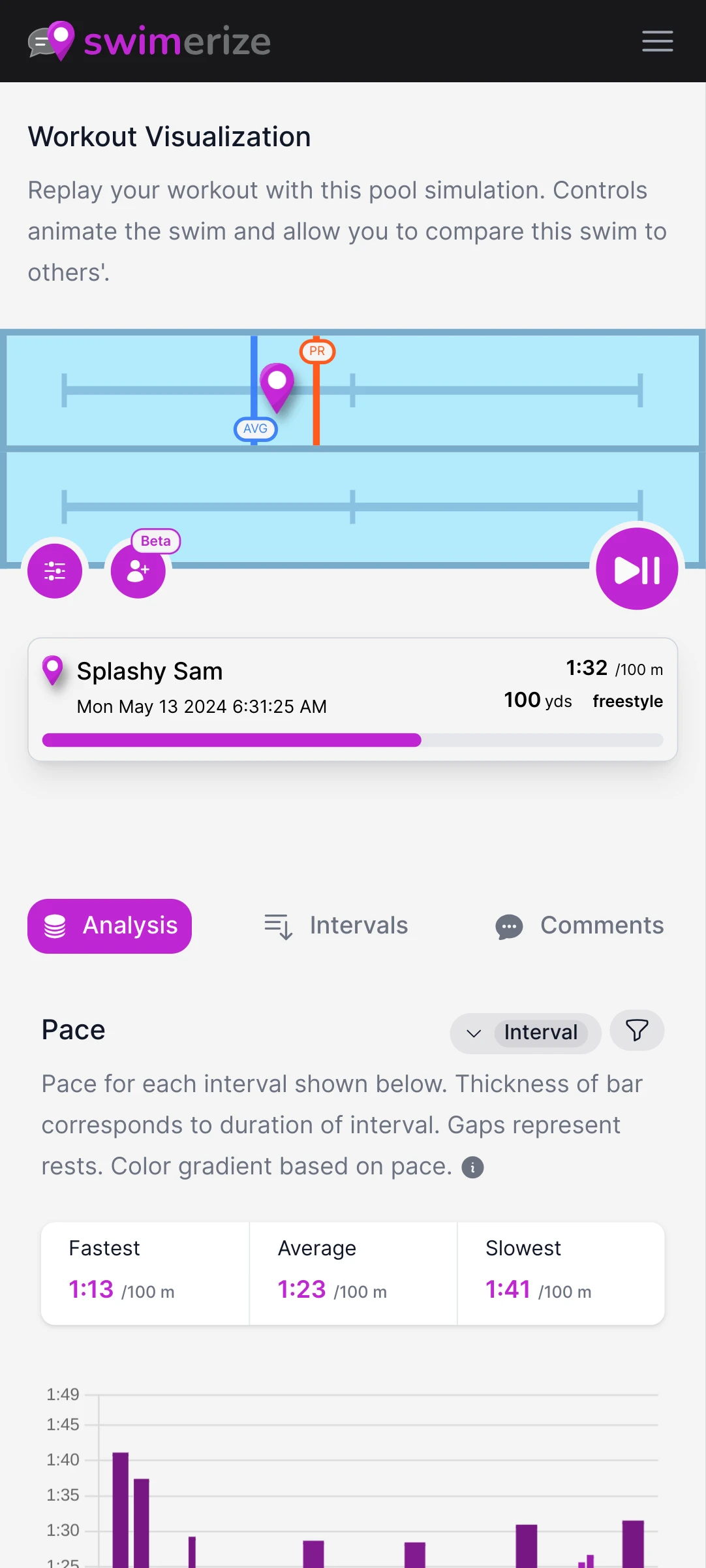 Preview of app